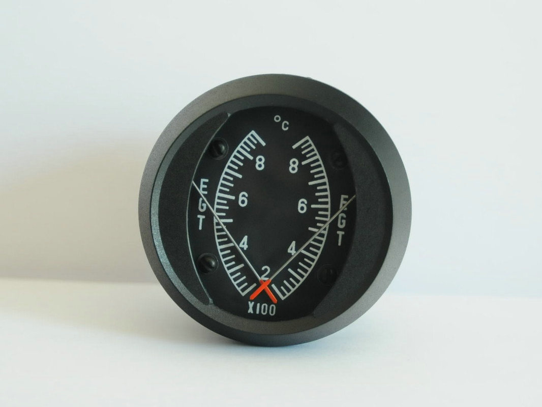 Dual EGT 2", 2 1/4", 3 1/8" Aircraft Instruments Exhaust Gas