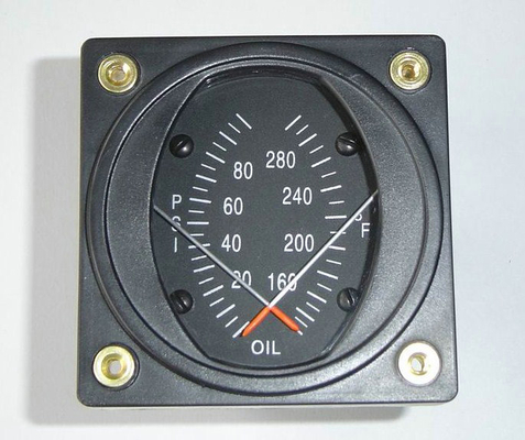 Combination 100 psi 2 1/4” Dual Oil Aircraft Pressure Gauge and Temp Guages PT2-10P30F